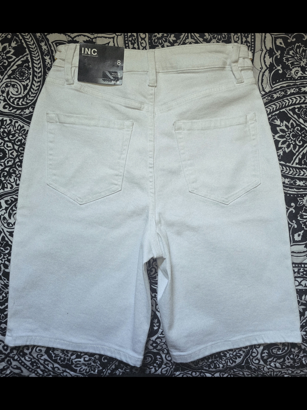 INC International Concepts White Women's Bermuda Short - Picture 4 of 7